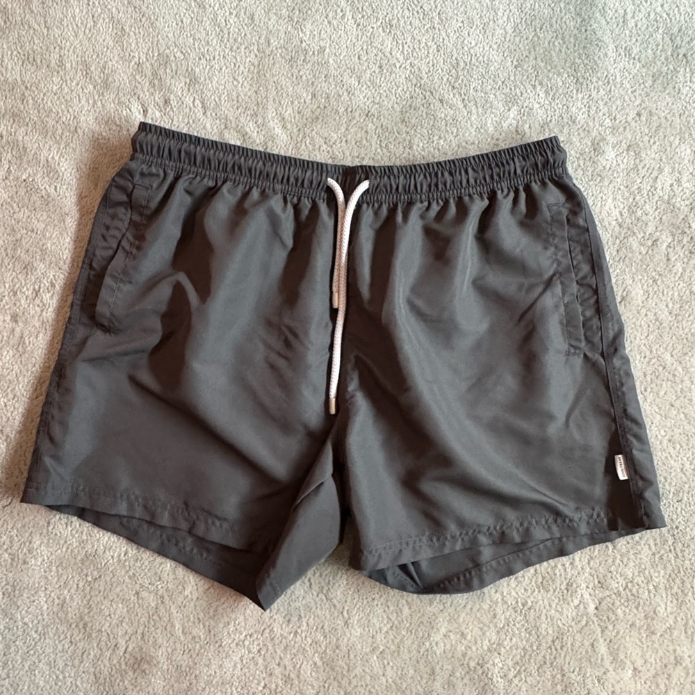 John Frank Gray Quick-Dry Swim Trunks